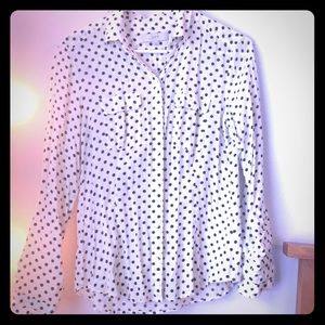 Ann Taylor Loft S small polka dot